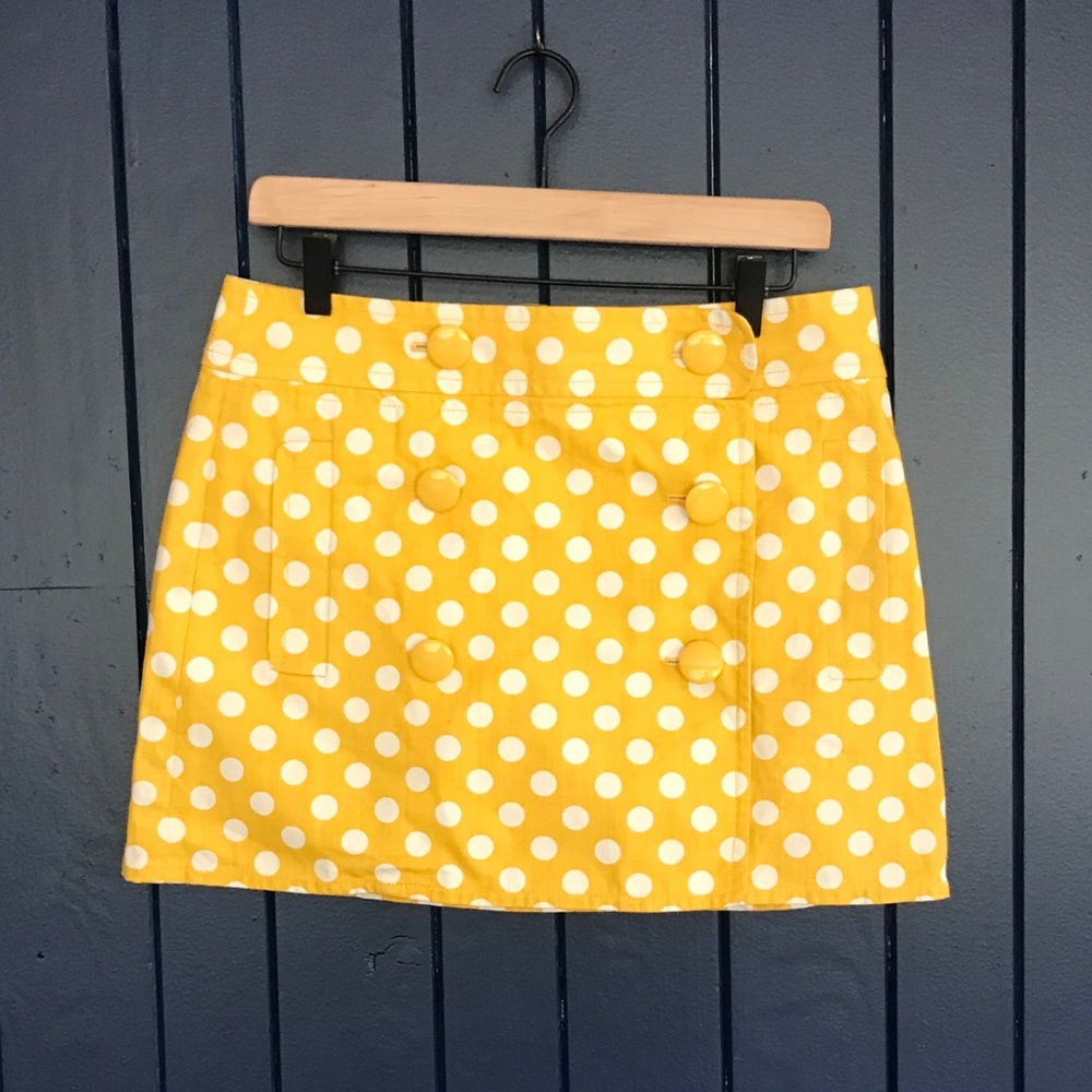 J. Crew Polka Dot Scooter Mini Skirt Size 8